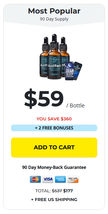 Audifort three-bottle 90-day supply